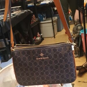 Nanette Lepore Elegant Black and Brown Crossbody Bag